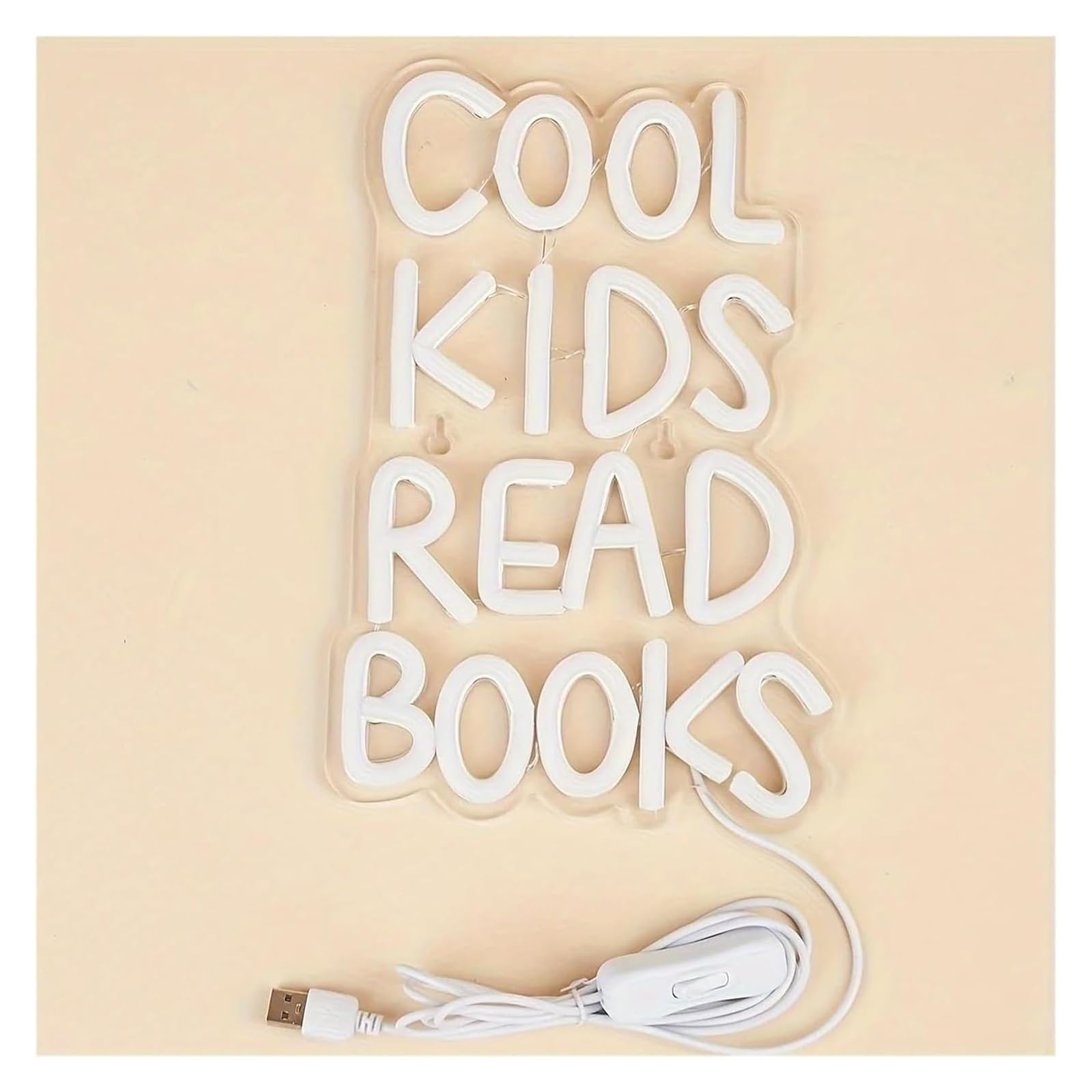 Neon Decorazione luminosa al neon per bambini che leggono libri per insegne al neon 26 cm × 17 cm