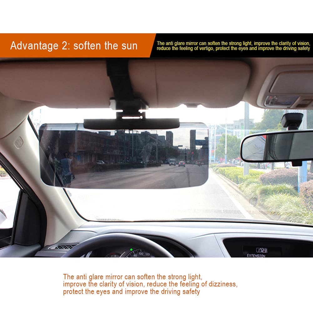 Extension De Pare-soleil Pour Voiture – Noir, 31,1 X 15 Cm, Clip Réglable, Anti-éblouissement Conducteur/passager
