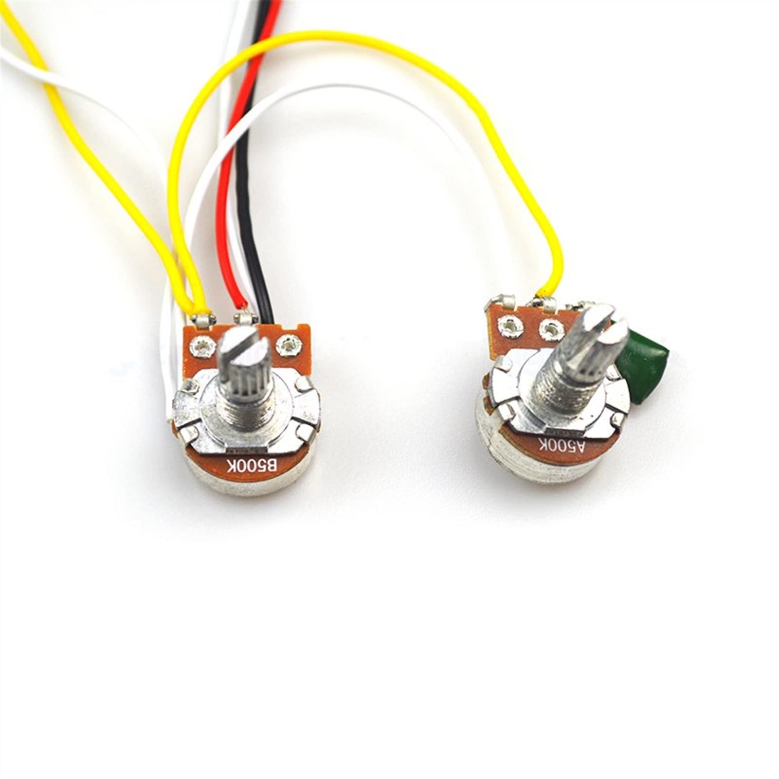 Wycieczki Na Gitarze Z 3 Drogi Konwerter Gitarowy 500k Potencjometru Wiązki Wiązki Przewody Wstępne Pickup Gitary Elektrycznej Zestaw odbioru (Color : White)