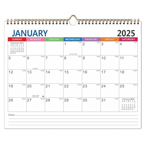 YZMXIY Wall Calendar 2024-2026 UK, 37 x 29 cm, 18 Month Academic Wall Calendar to View - Hanging Calendar to Track Anniversaries &amp; Family Planner (Jan 2025-Jun 2026)