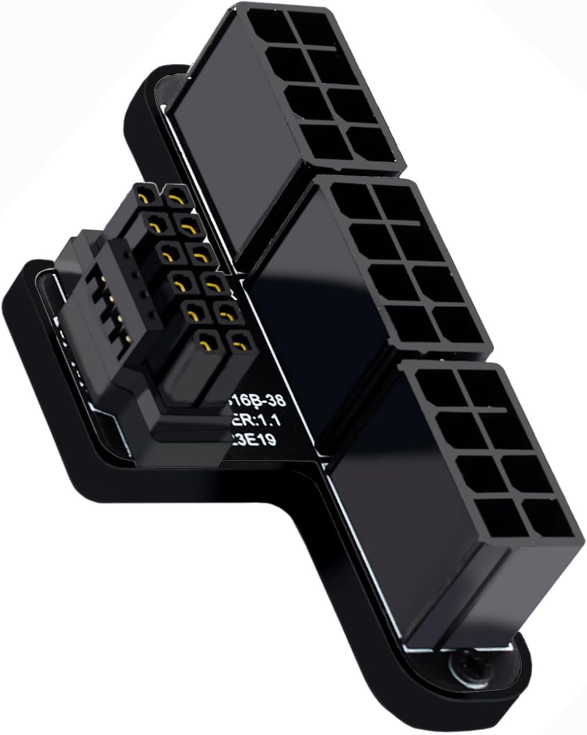ATX 3.0 12VHPWR Graphics Card 600W Power Adapter, 16Pin Power Modular to Three ATX 8Pin 90-Degree Black(Type B)