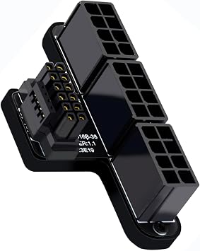 ATX 3.0 12VHPWR Graphics Card 600W Power Adapter, 16Pin Power Modular to Three ATX 8Pin 90-Degree BlackType B