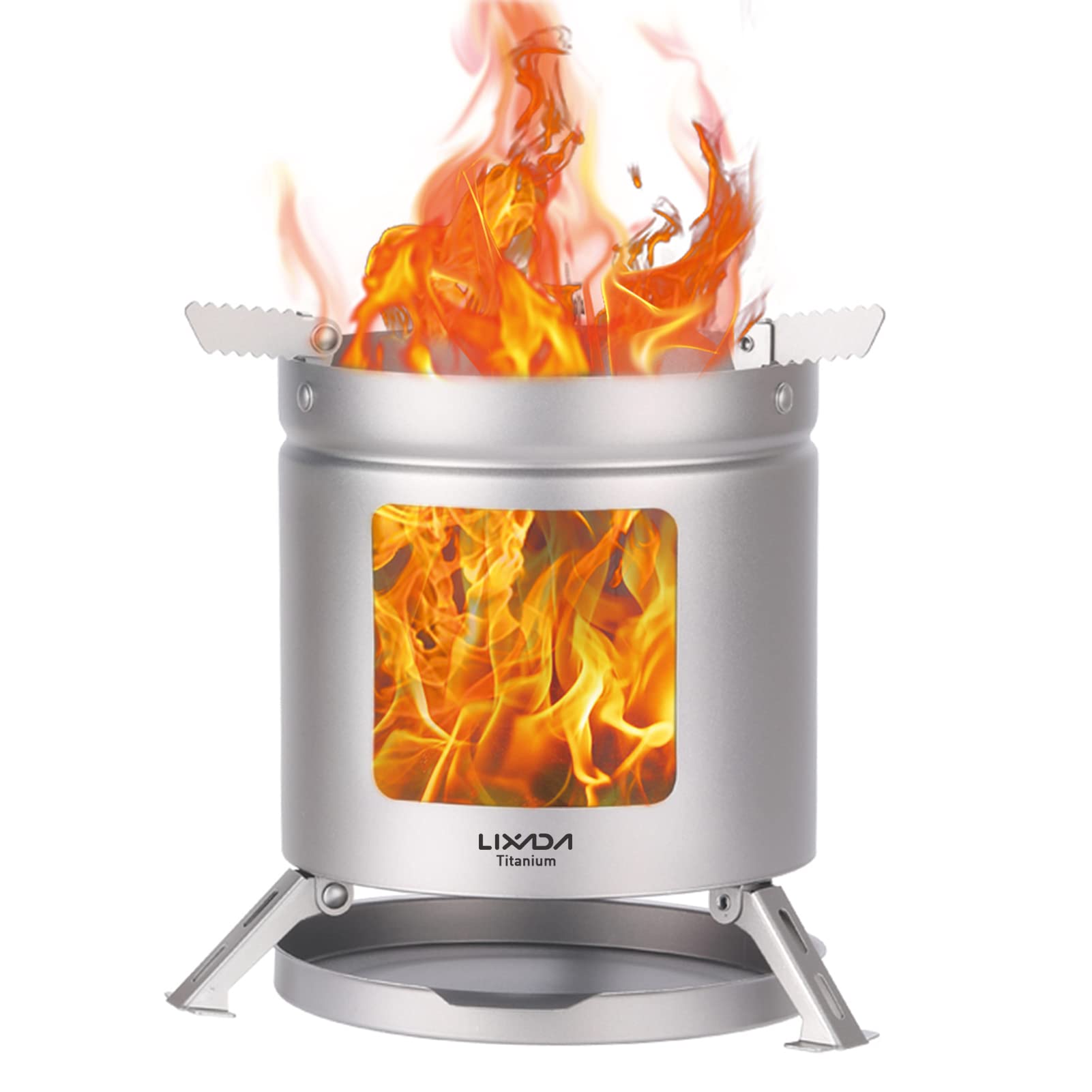 CATKOO Tiatanium Camping Stove Ultralight Outdoor Folding Stove Wood  Burning Stove Camping Pot Holder BBQ Firewood Bracket for Camping  Backpacking Picnic Fishing Hiking : Amazon.in: Sports, Fitness u0026 Outdoors