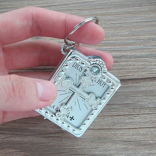 Miniatura 4 de Llavero en miniatura de recuerdos para primera comunión con bolsas de organza decoradas Niña Niño (12 unidades)