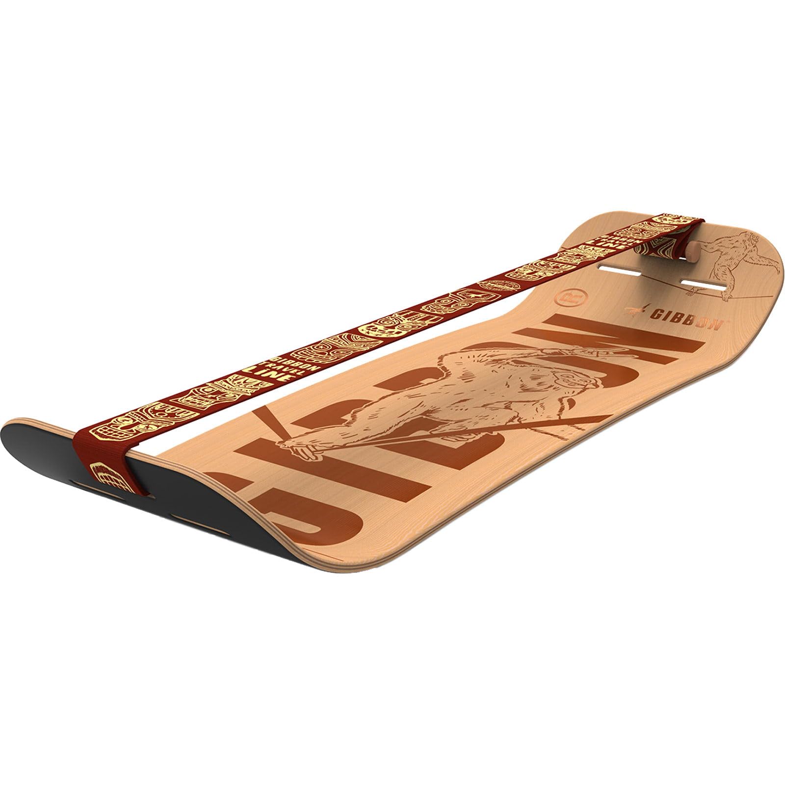 Giboard Roots Rocker TRAVEL - Tabla de equilibrio innovadora | Entrenamiento Freestyle | Cuidado con las articulaciones | Sistema modular | Fabricado en Europa | Incluye juego de correas TRAVELLine |