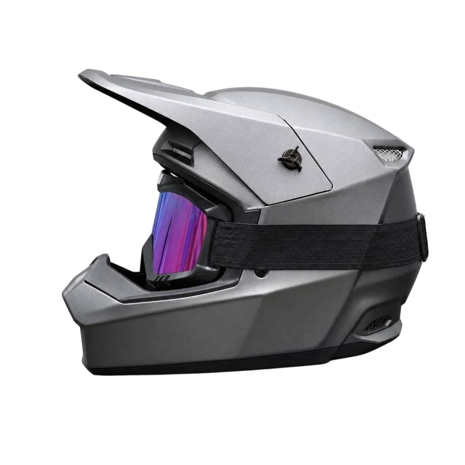 Defensive Motocross Helmet Ventilated Off-Road Helmet Rugged Lightweight for Riders, Cyclists, Kart Racers, Karting, 2XL, Matte Ti W 666 Lens-image-0