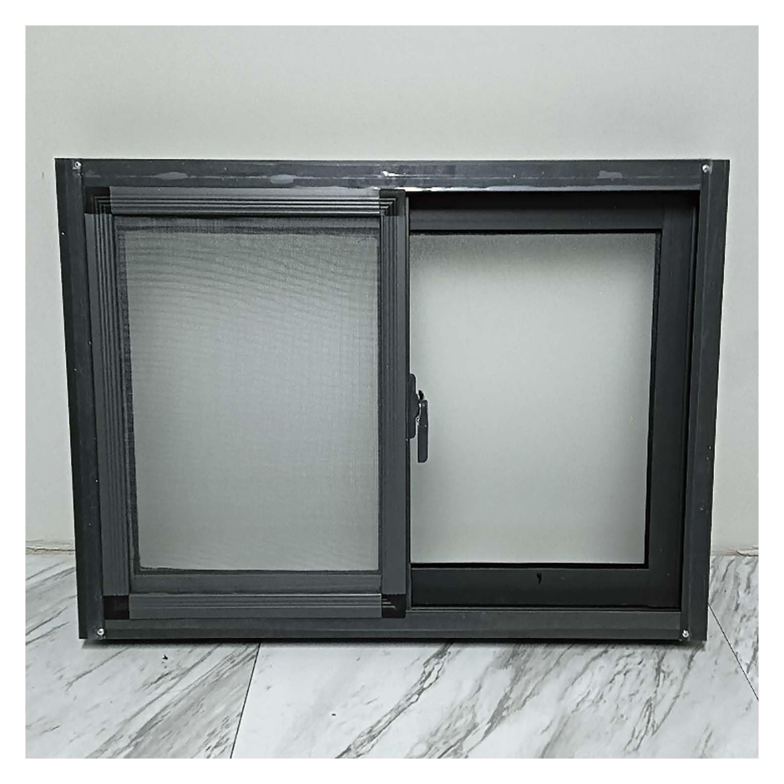 Generico Finestre for Case mobili, finestre for capannoni Singole in Alluminio, con zanzariere, finestre scorrevoli Orizzontali Trasparenti con Vetro for Garage, Casette da Gioco(40x60cm)