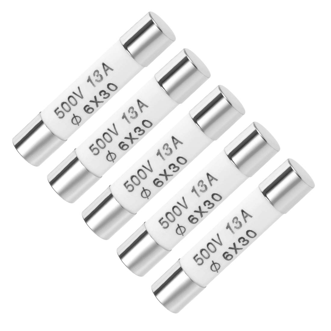 Uxcell 3A 250V Ceramic Fast Blow Fuses - 5x25mm, 10 Pack (Replacement Fuses)