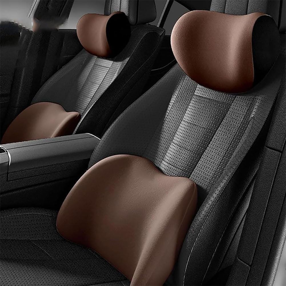 Samochodowa poduszka podtrzymująca lędźwie i zestaw poduszek pod szyję do samochodu Mitsubishi Outlander PHEV 2016-2019, ergonomiczna, łagodząca ból szyi, pleców, akcesoria do wnętrza