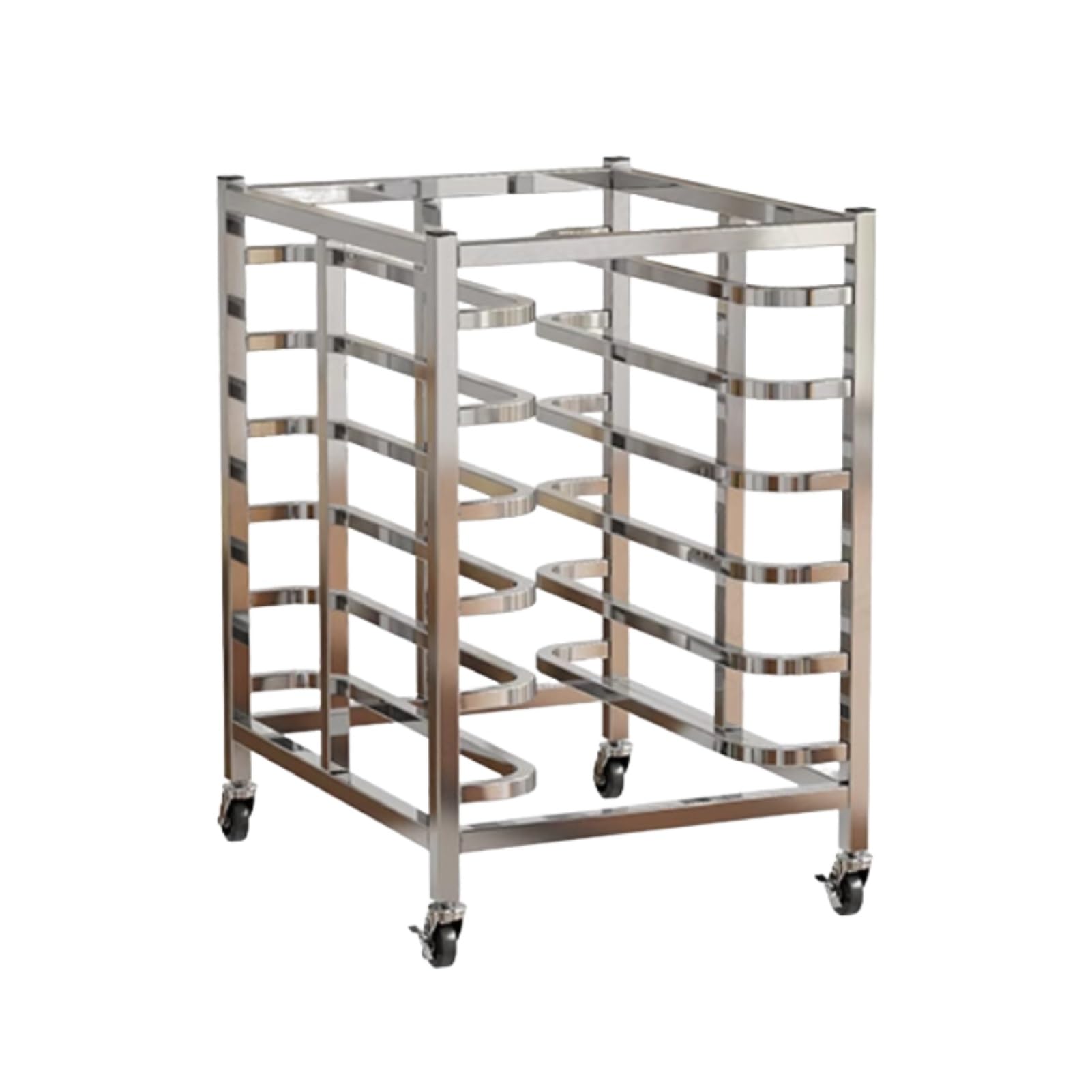Étagère à Pain à 6 Niveaux en Acier Inoxydable - Plateau de Cuisson de comptoir Commercial pour boulangeries, Robuste, Conception Peu encombrante (77 x 60 x 45,5 cm)