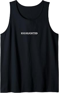 Highlighted English Word Apparel Tank Top