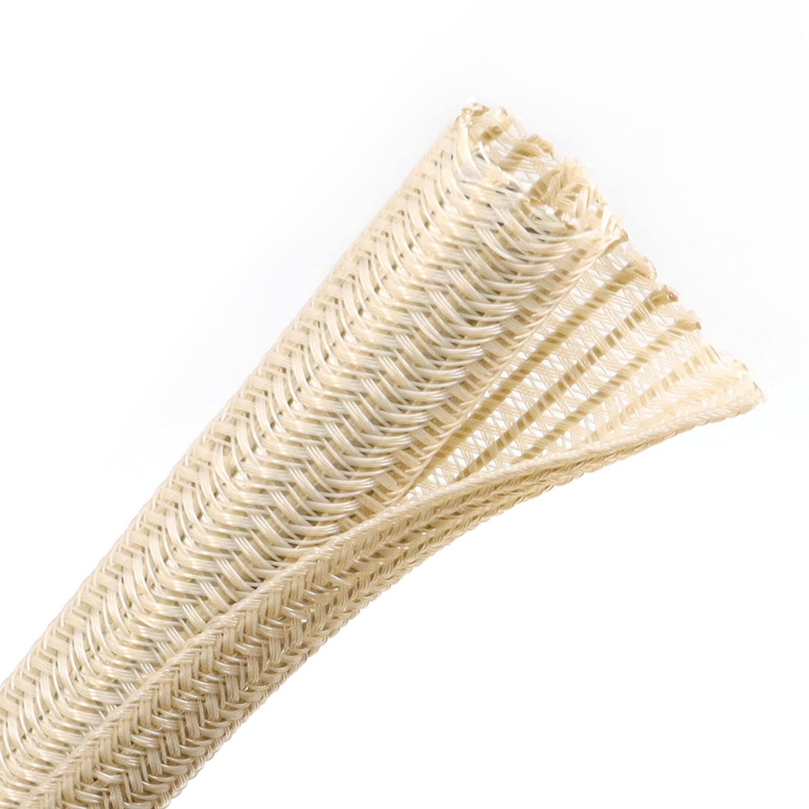Wire Loom Tubing, 10ft Split Braided Cable Management Sleeve, Flexible Mesh Cord Protector Cable Sleeve for TV Computer (Wooden Color, 3/4")