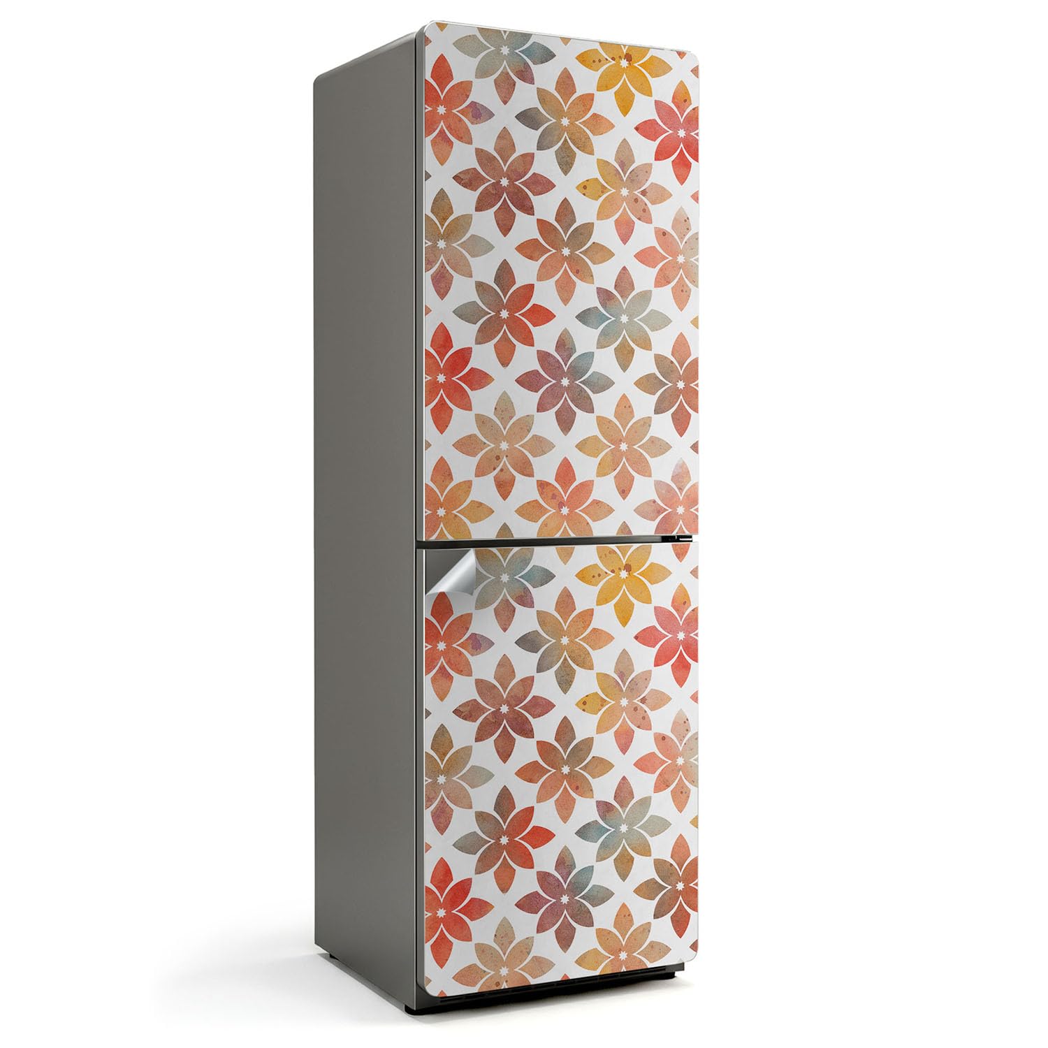 Autocollant pour réfrigérateur 60x190 cm et sticker de cuisine étanche à motif floral