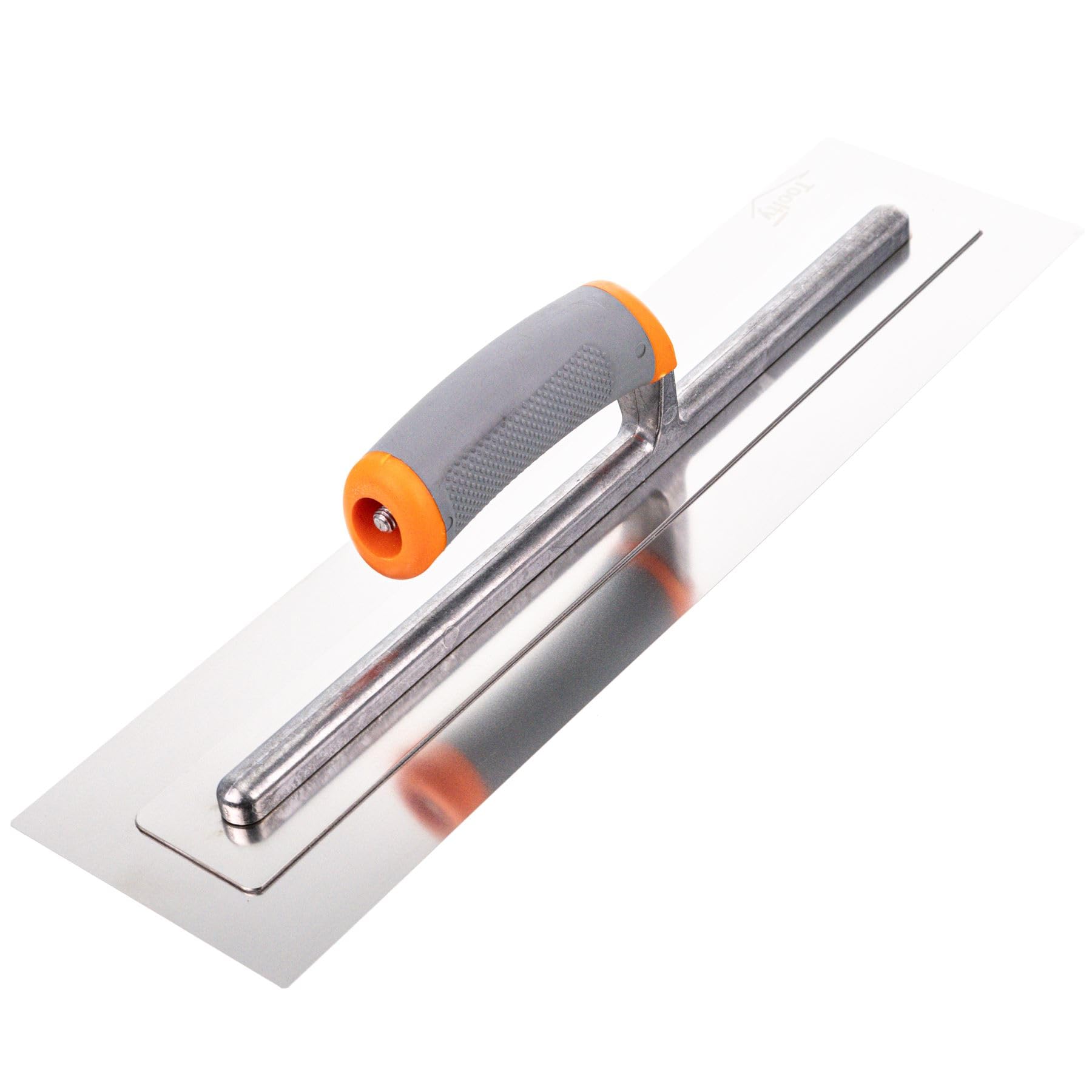 Paleta de acabado de yeso ultra flexible, herramienta manual de acabado de acero inoxidable, con mango de agarre suave, 40,6 cm