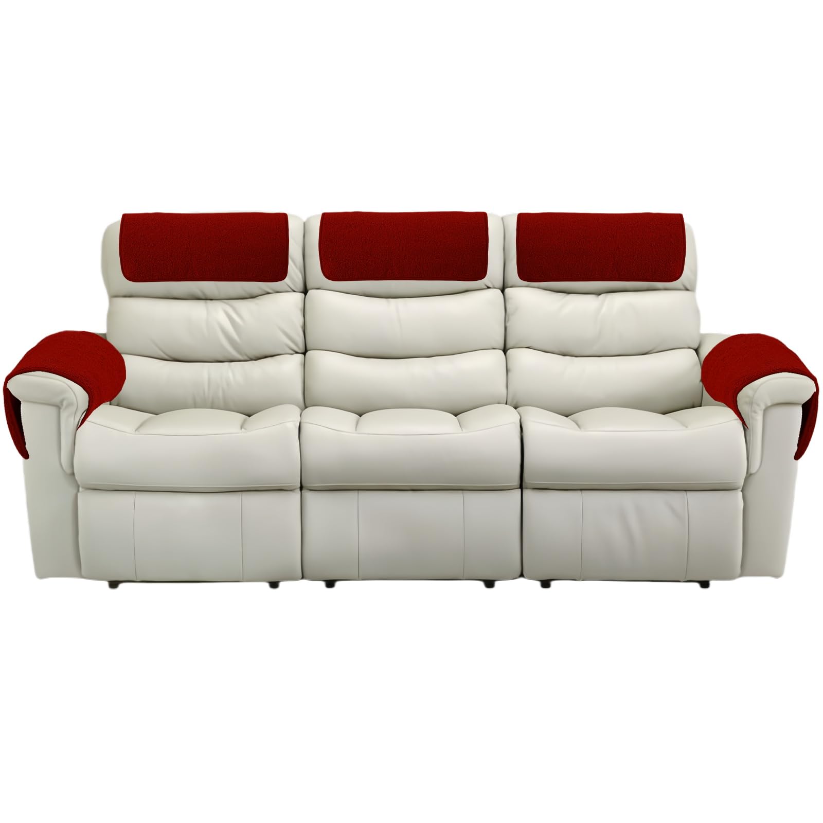 GYHH Sofa Armchair Covers for Arms, Nonslip Sofa Headrest Cover Sherpa Arm Covers with Pockets for Recliner Chair Armchair Slipcovers Furniture Protector