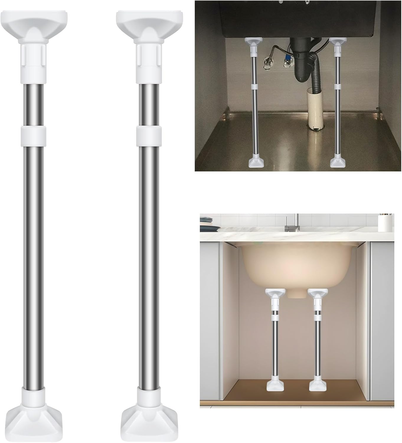 Undermount Sink Brackets, 2pcs Stainless Steel Undermount Sink Support