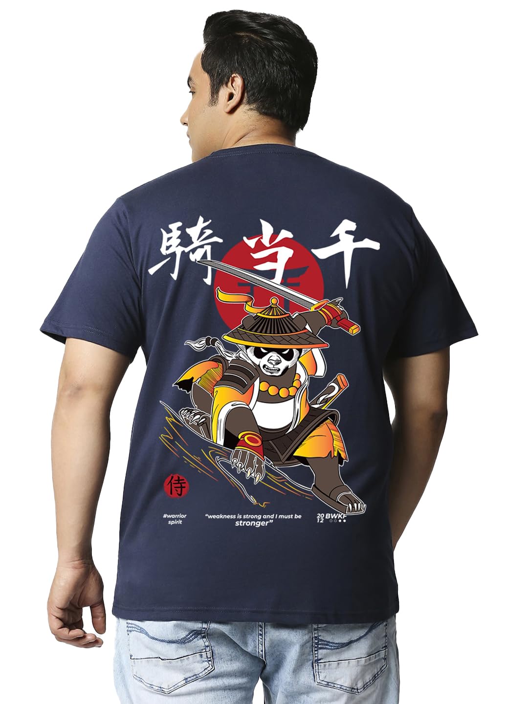 Men's 100% Cotton Graphic Print Regular Fit Round Neck Plus Size T-Shirt-image-33