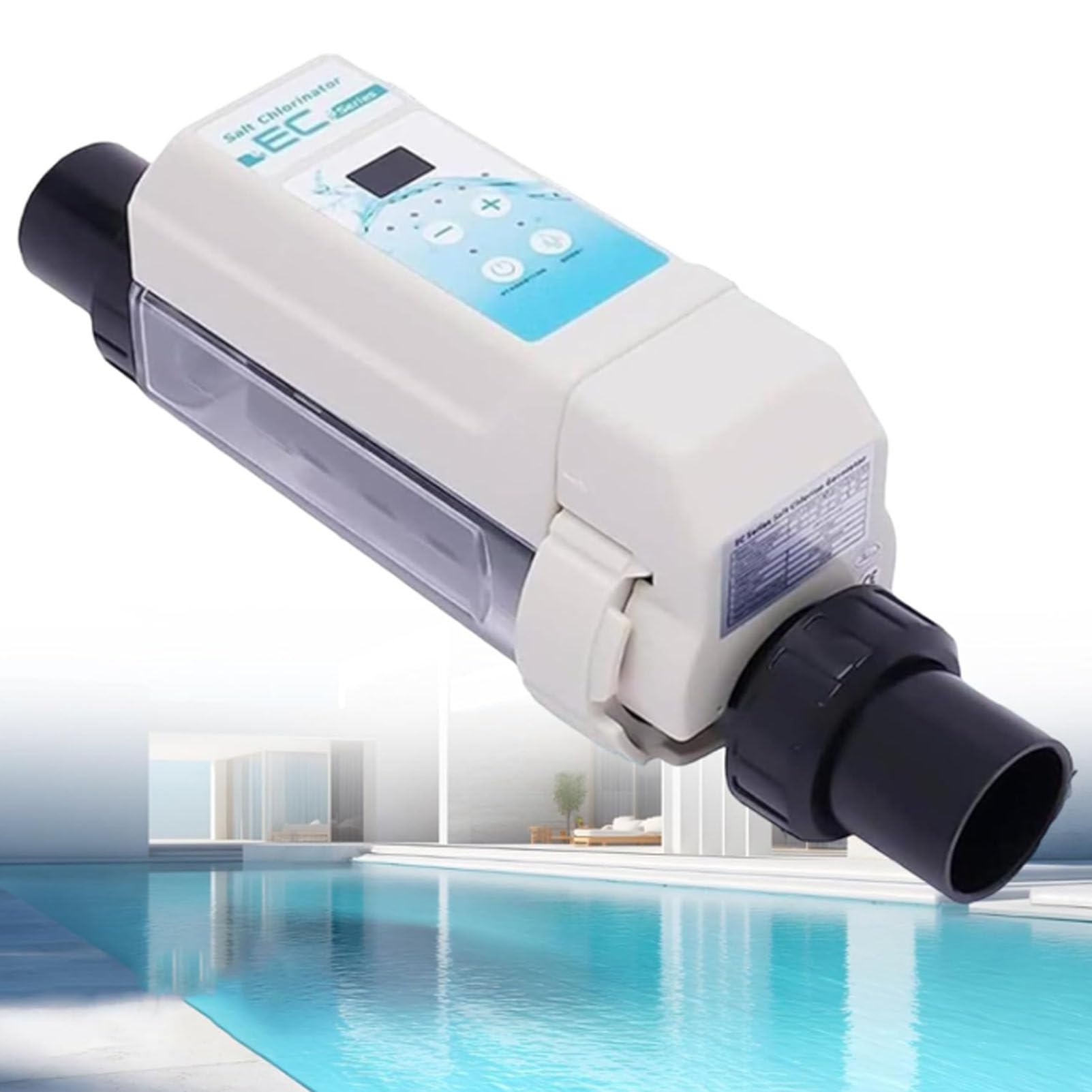 EUMTYDM Saltwater Pool Chlorine Generator, Automatic Salt Water Chlorination System for Swimming Pools, Generation Machine Spas and Hot Tubs 85M3/20g/h (size_name 68M3/16g/h)