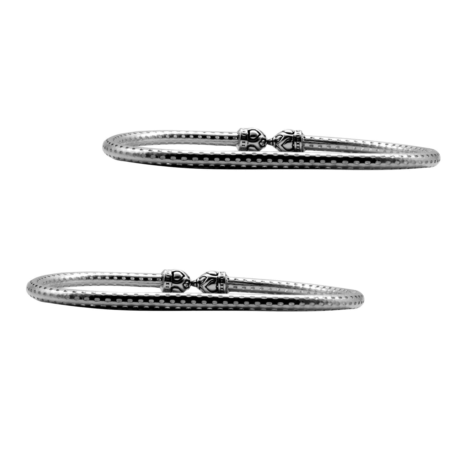 Nisha Silver Oxidized Anklets For Women-image-0