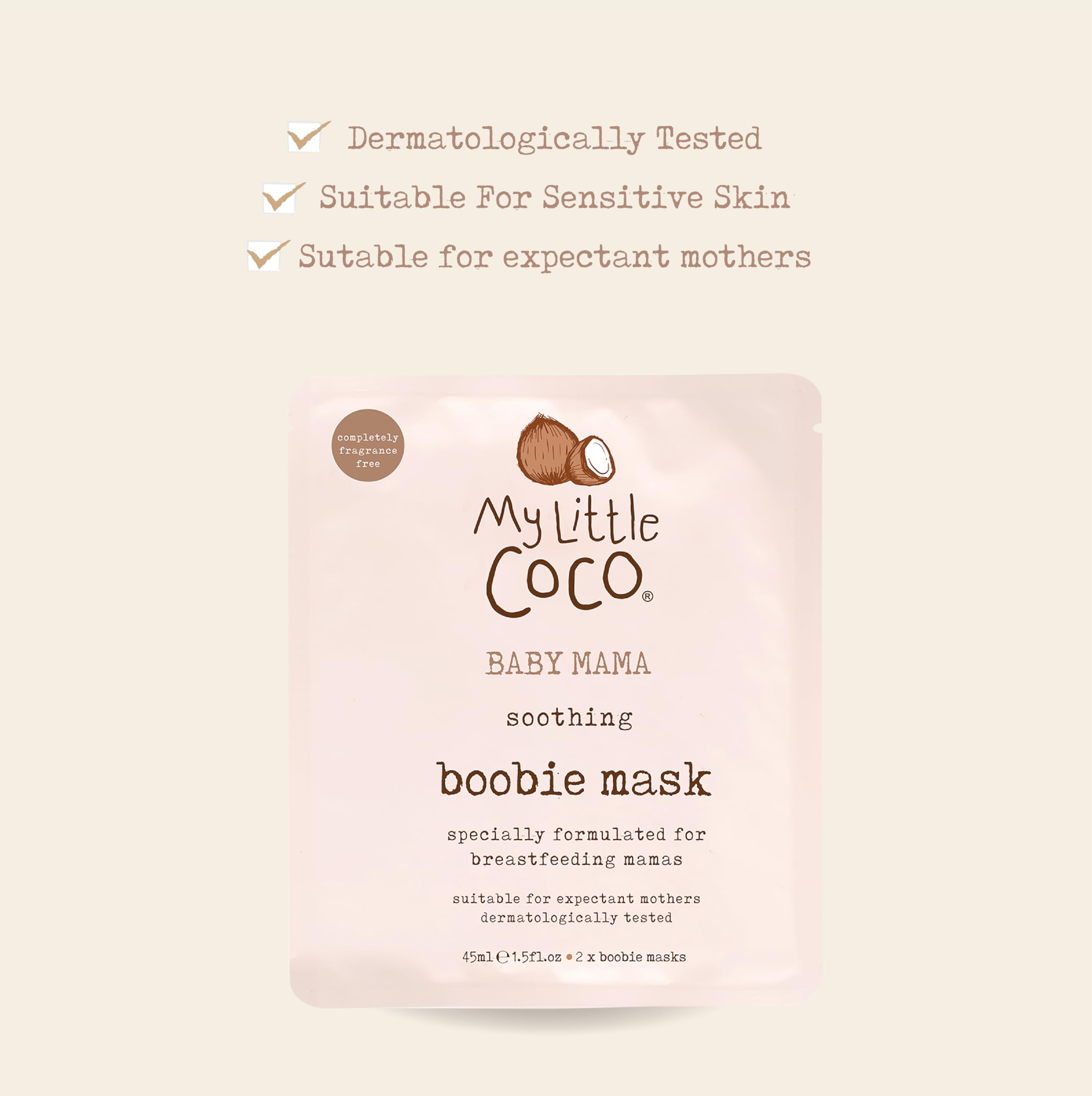 My Little Coco BABY MAMA Soothing Boobie Mask, 42ml, White - Image 2