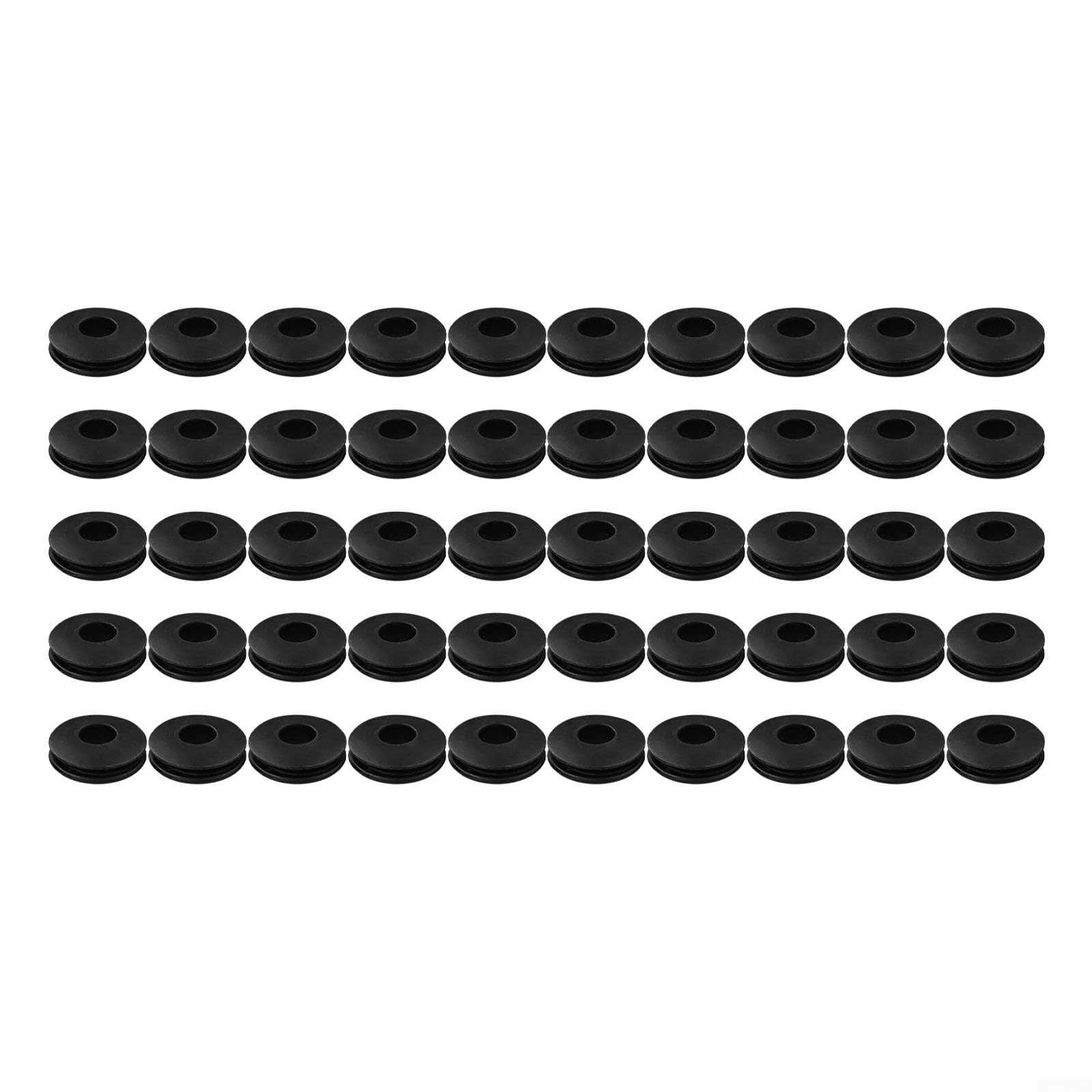 Serenophile Black Plastic Eyelets Set,10/50Pcs Weather Resistant Plastic Grommet Kit And Eyelet Hole Punch Pliers For Tarpaulin Repair(50Pcs )