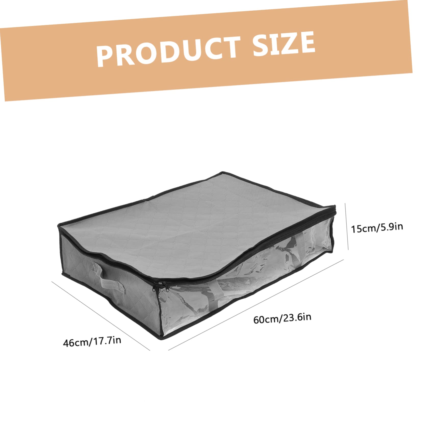 Sosoport 3 pezzi Organizer per Vestiti Pieghevole in Non Resistente Borsa Portaoggetti Sottoletto per Armadio Contenitore per Lenzuola Coperte e Piumoni Grigio