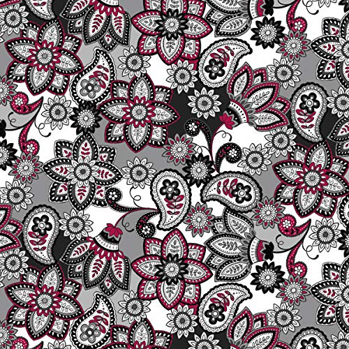 Bali Beauty Gray Cotton Fabric by The Yard