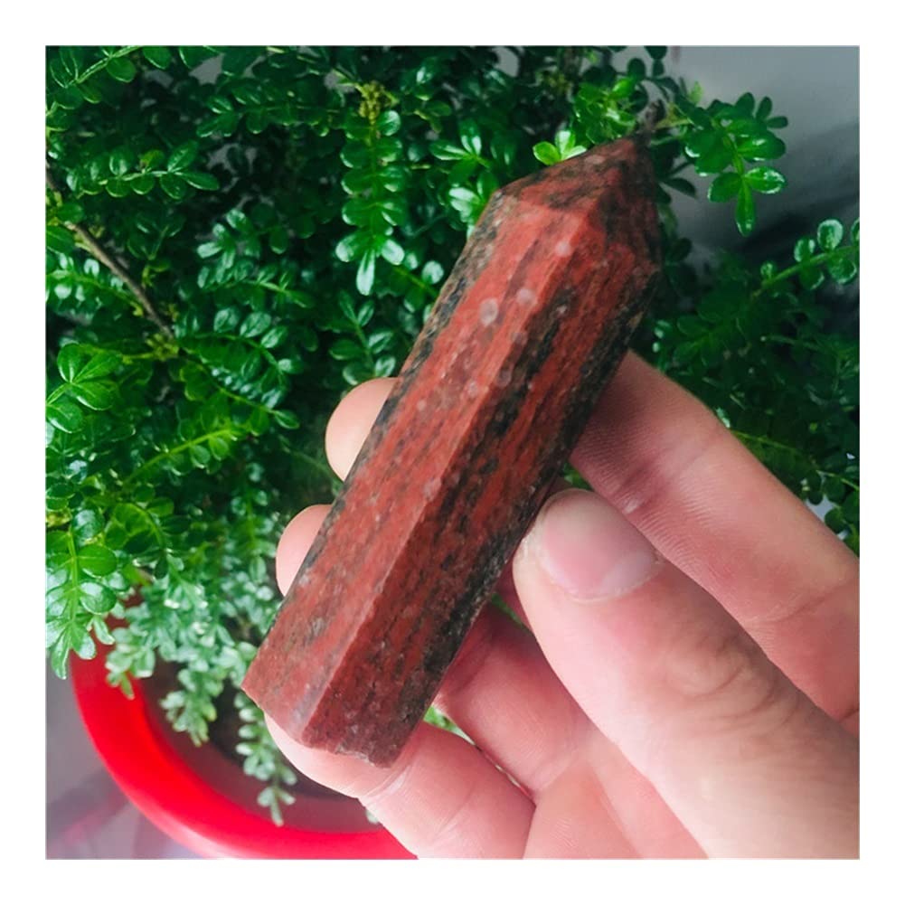 Lleno de Textura For 8-9cm Peine Natural Piedra roja Cristal Varilla Punto curación 1 ud.