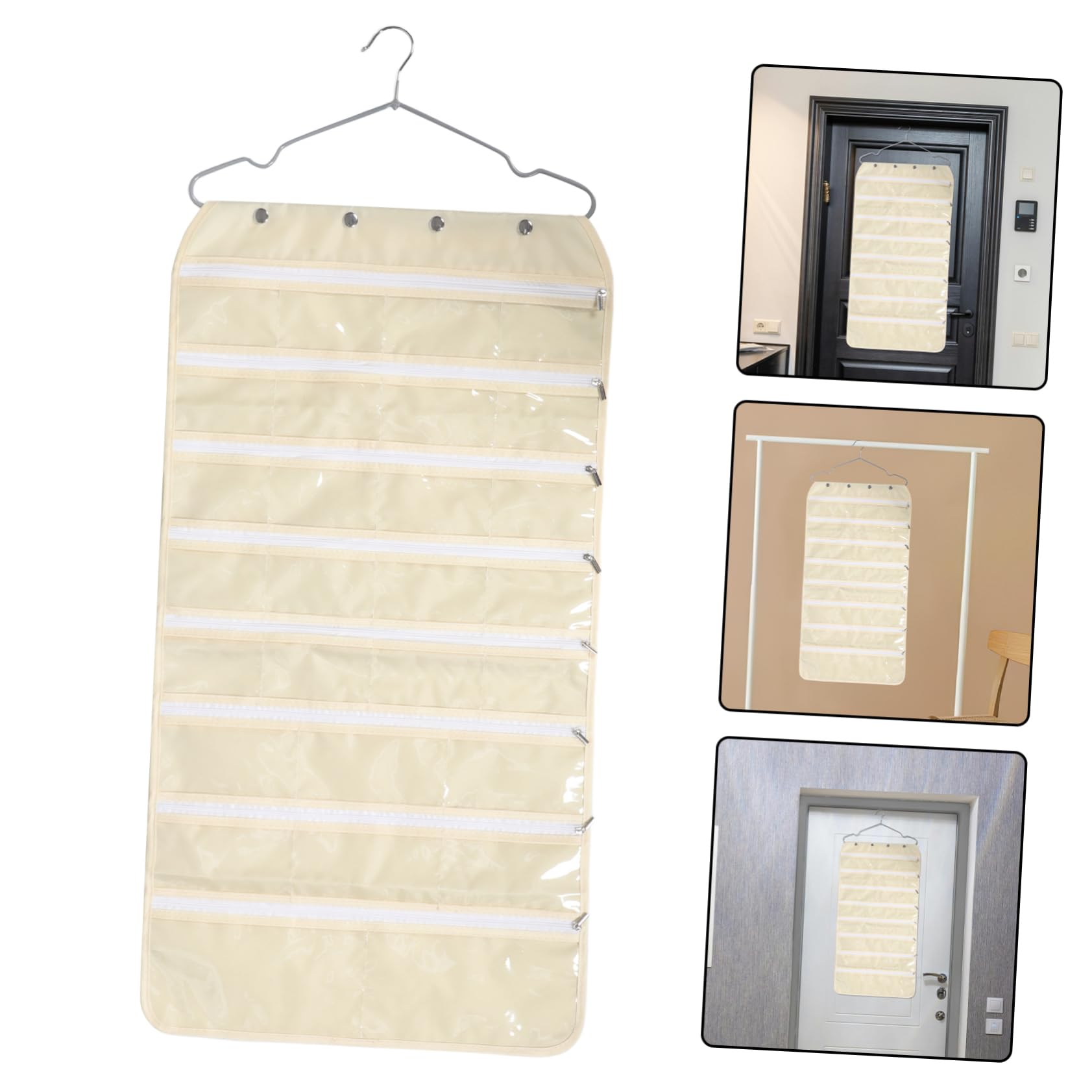 Hemobllo Porta Orecchini Trasparente Organizer da Appendere per Gioielli Collane Fermagli Braccialetti Anelli Piccolo Contenitore Organizzatore per Viaggi Casa Armadio Parete