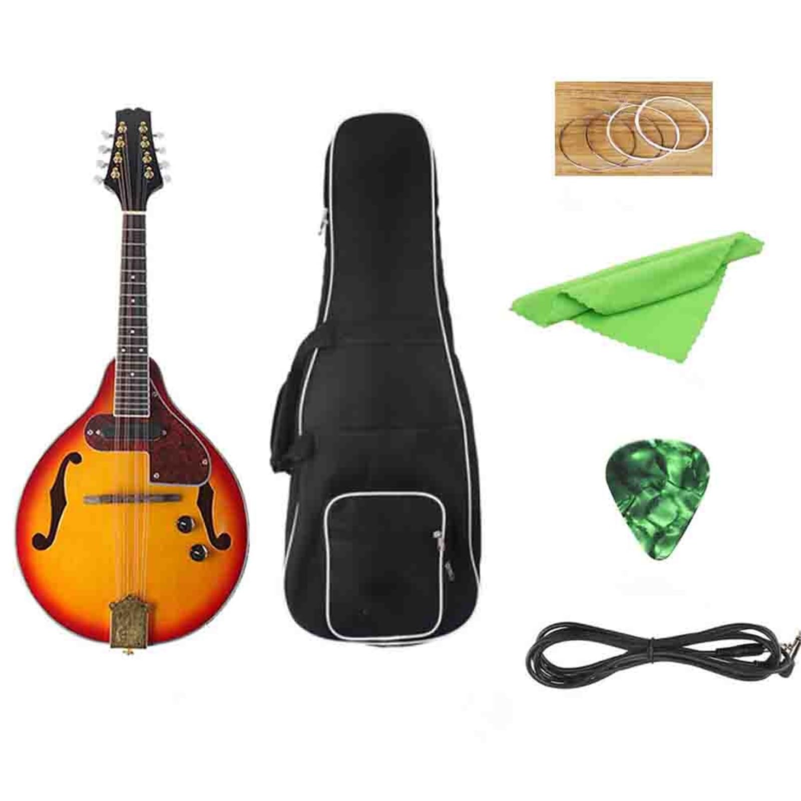 Mandolina Profesjonalny Instrument Instrument Strunowy Elektryczna Mandolina Gitara Ośmiostrunowa Kompletny Zestaw