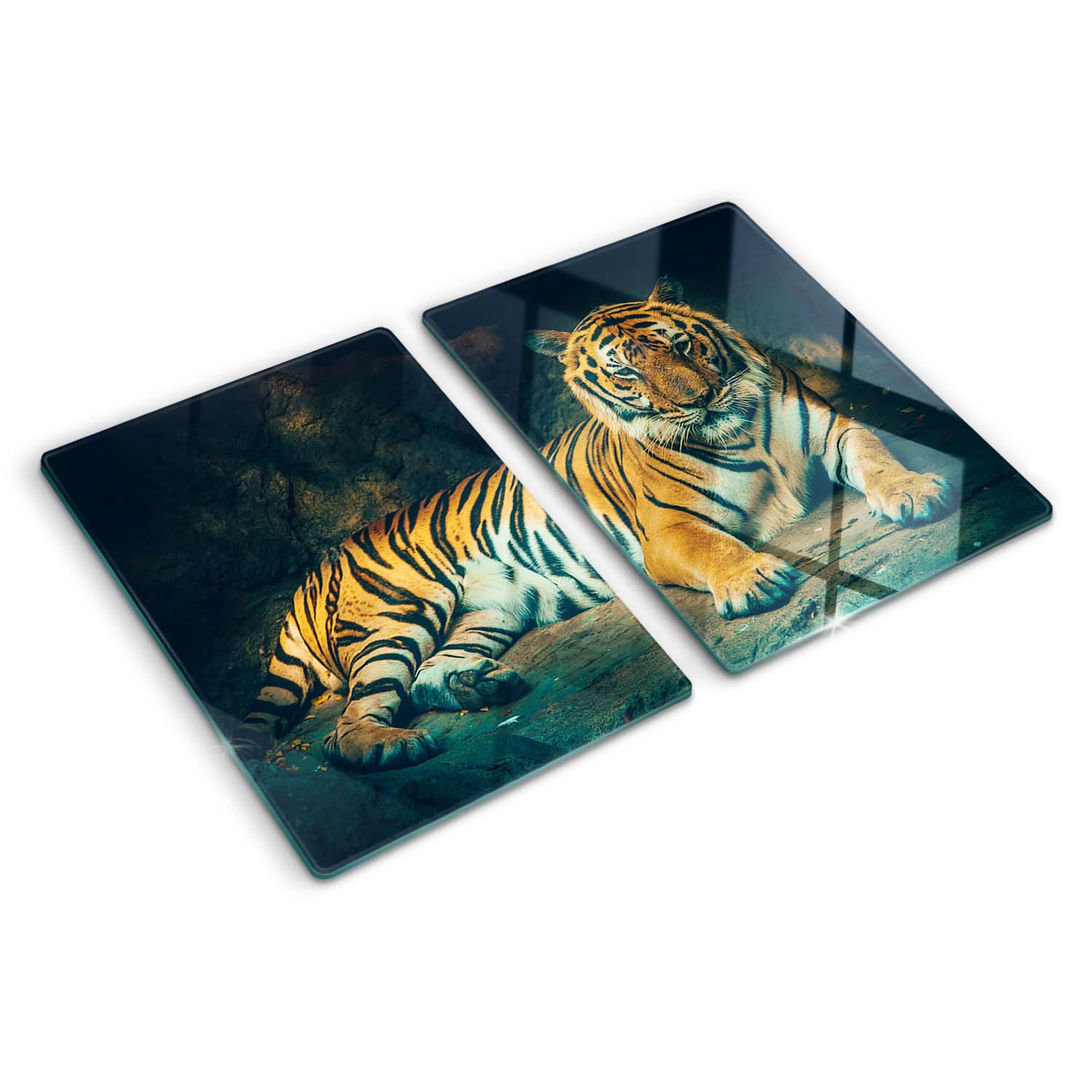 Planche à découper haut de gamme bords polis motif Grotte du Tigre
