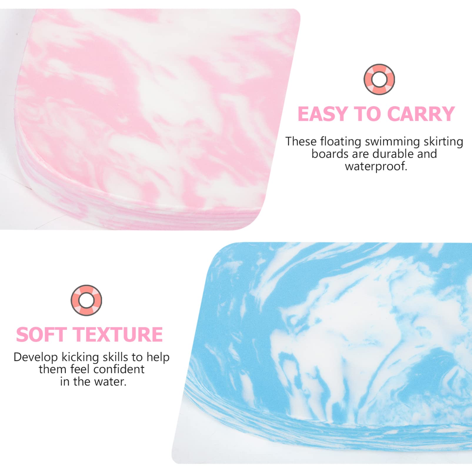 BESTonZON 2Pcs Swim Training Durable Floating Swim Game Boards for Lightweight Skin Friendly for Boys Swimming Practice Camouflage Design