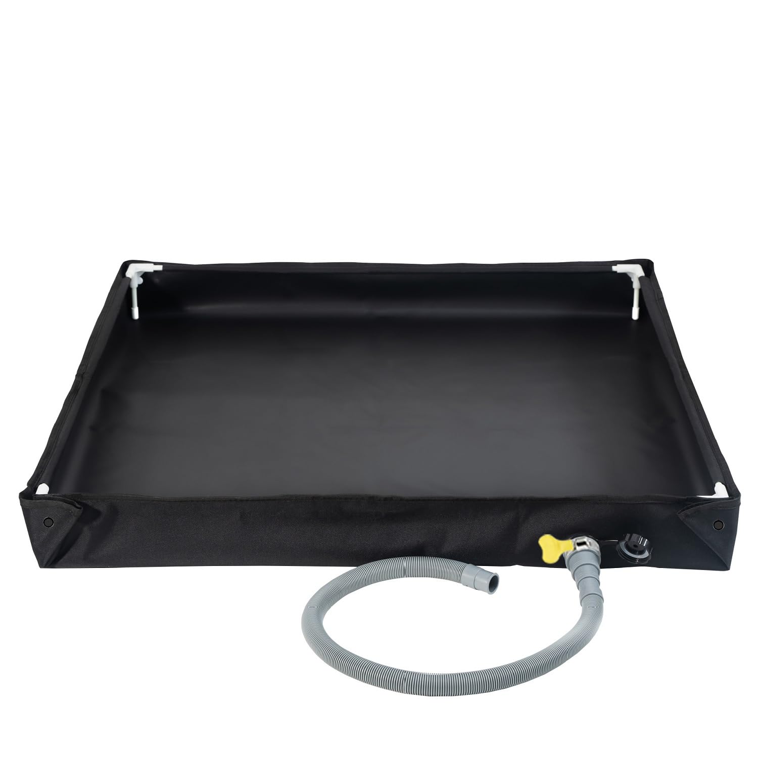 Receveur de douche de camping - 80 x 80 x 10 cm - Pliable - Portable - Avec tuyau de vidange - Base de tente de douche - Pour l'extérieur, l'intérieur et les animaux de compagnie