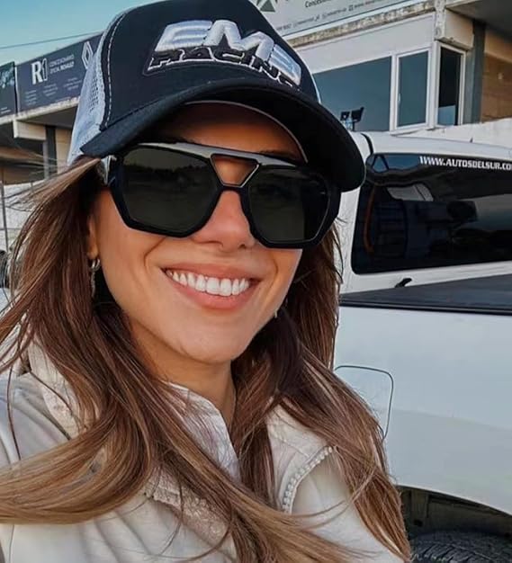 Trendy Aviator Sunglasses for Women Men Hexagonal Square Thick Frame Double Bridge Sun Glasses Shades BS1300