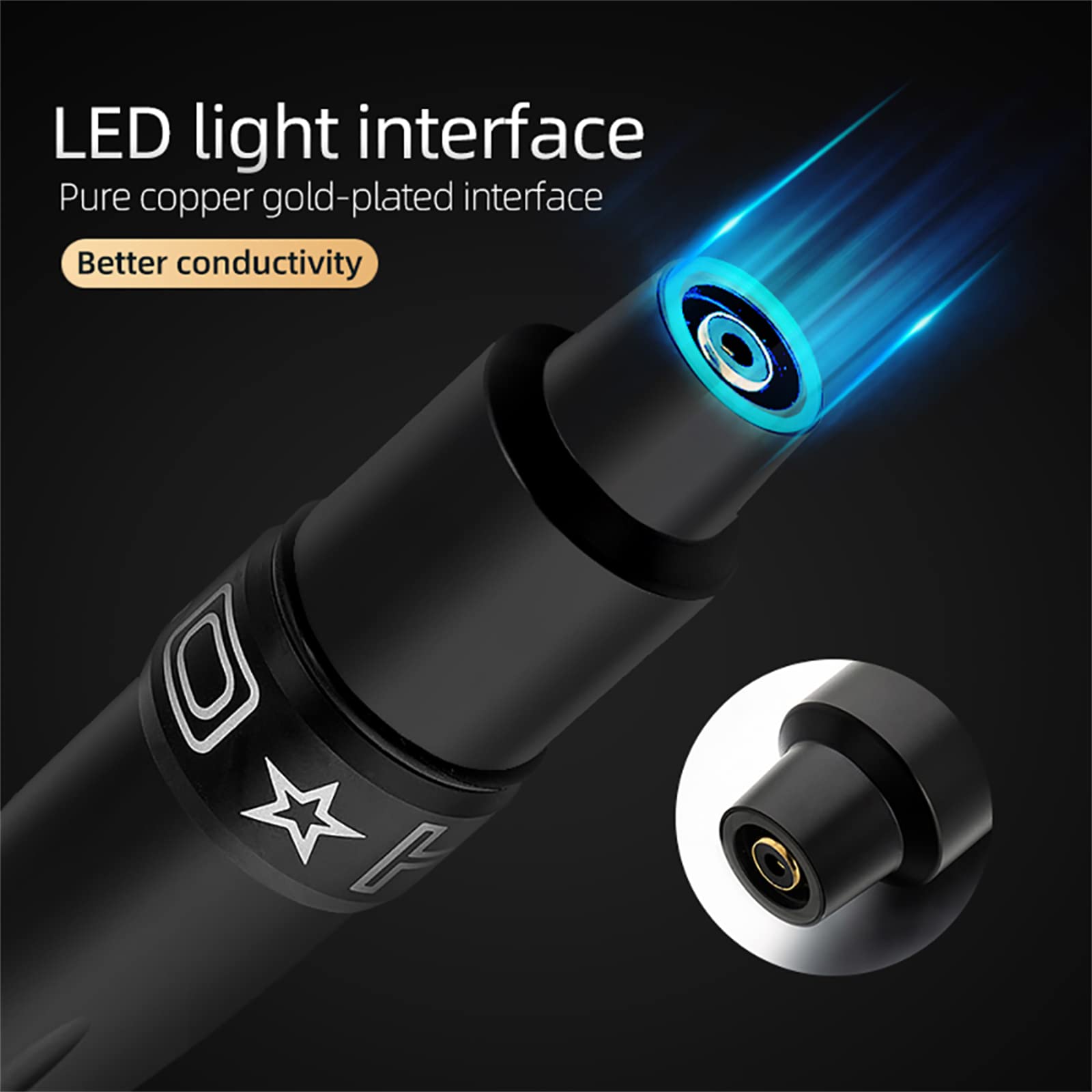 Rotary Tattoo Pen Quiet Tattoo Gun Maschinenversorgung mit LED-Licht Permanent Makeup Eyeliner für Tattoo Body Liner Shader Tattoo Machine,Rosa