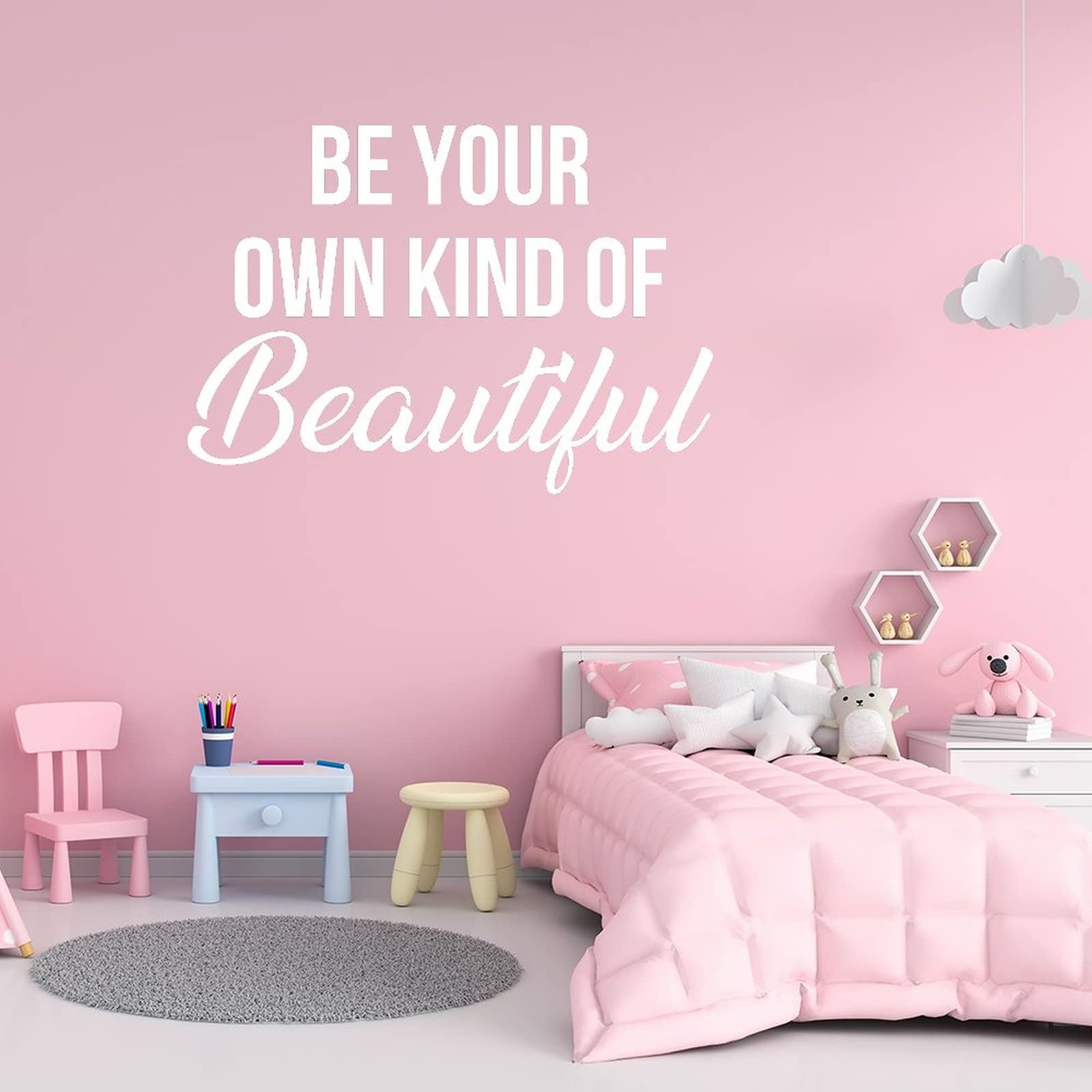 Stickers muraux Be Your Own Kind of Beautiful pour relooker un mur vide