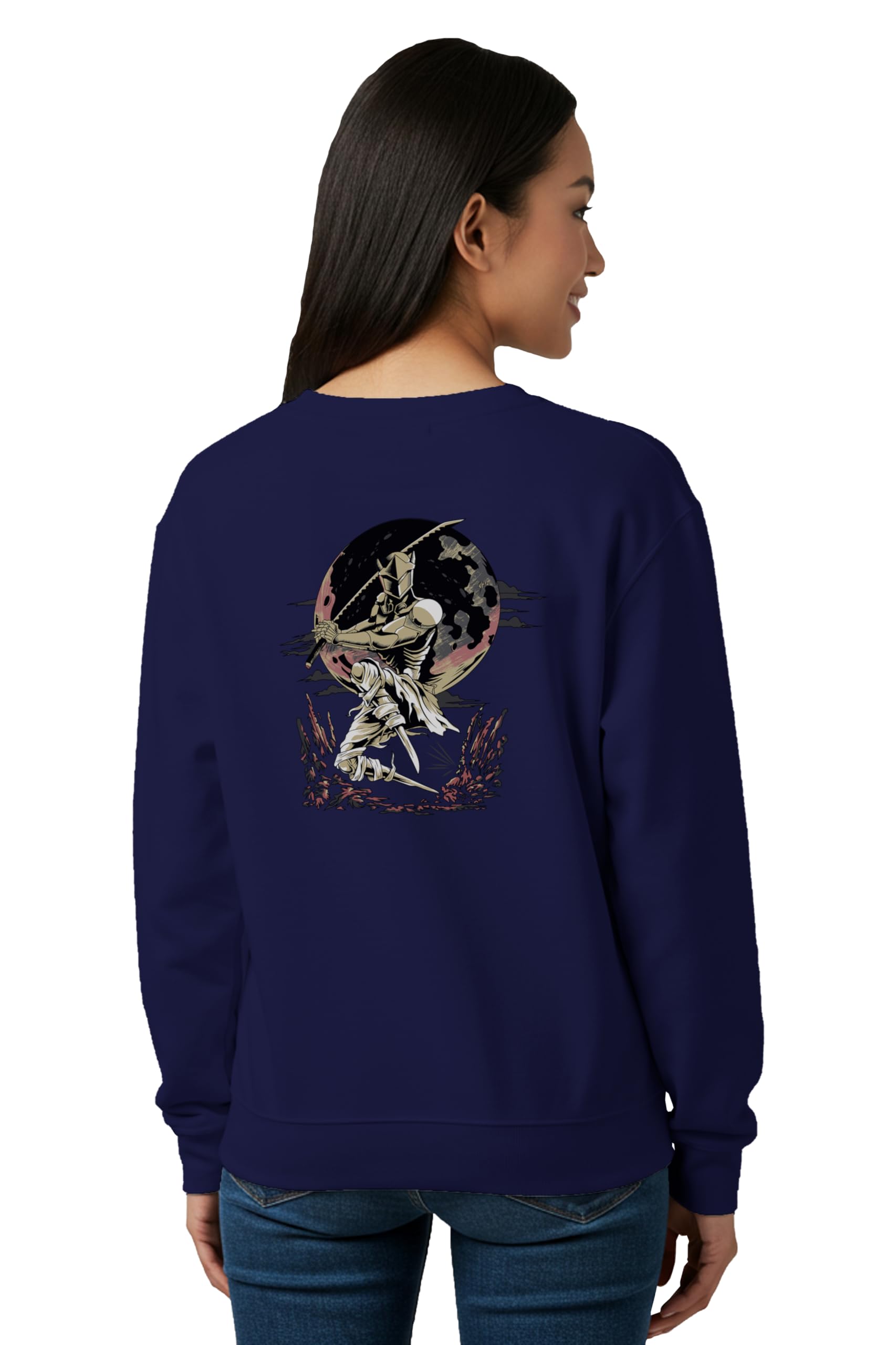 Womens Sweatshirt Moonblade Revenant Typographic Printed Full Sleeve Regular Fit Cotton Blend Gen Z Sweatshirt-image-34