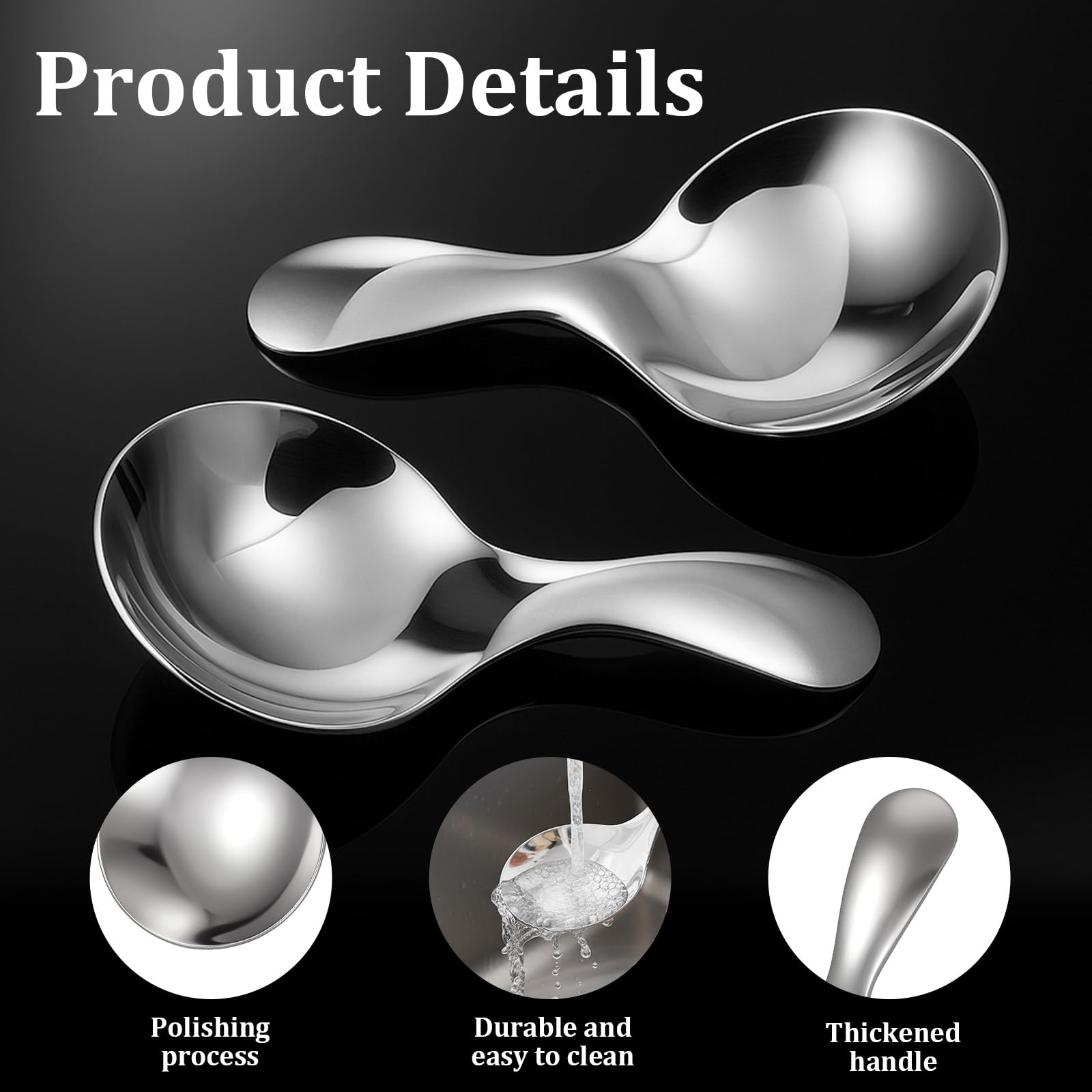 Confezione da 4 palette con manico corto argentato, piccole palette per barattoli, in acciaio inox, mini paletta per caramelle, mini condimenti, sale, zucchero, tè, caffè, piccole palette per gelato e