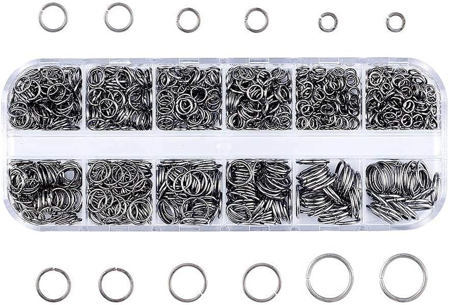 Diy Crafts 13542 Silver Plated Unsoldered Round Ring Connectors for Chainmail Jewelry Bracelet Necklace Making, Pattern No # 8, as Style (Multicolor)