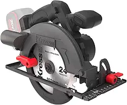 Serra Circular Brushless Kress KUE12.9 20V – 165 mm, 5.000 rpm, Corte em Ângulo 0–50°, Freio Eletrônico, Base Profissional, LED, Guia Paralela – Alta Performance Profissional – Não Acompanha Bateria