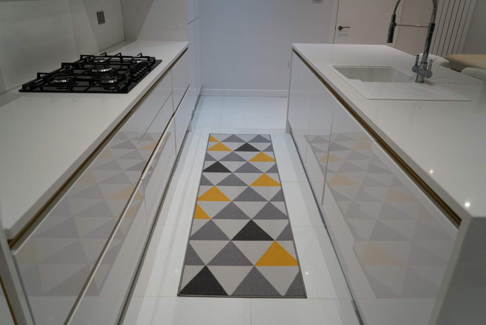 Washable Door Mat Kitchen Mats Non Slip Geometrical Design Hall Runner- Indoor Door Mat - Hallway-Passage Corridor Doormats - Floor Mat — view 108