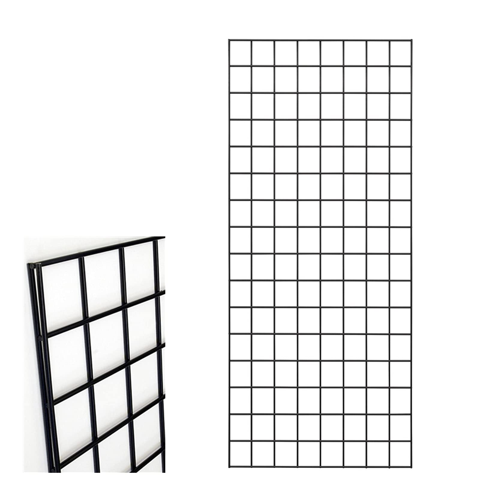 Completeshopfittings Black 2 X 5Ft Grid Mesh Panels Mesh Display Panel (Size: 5Ft X 2Ft)