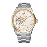 Star Contemporary Open Heart Sapphire Glass 2 Tone Gold Automatic Watch RE-AT0004S