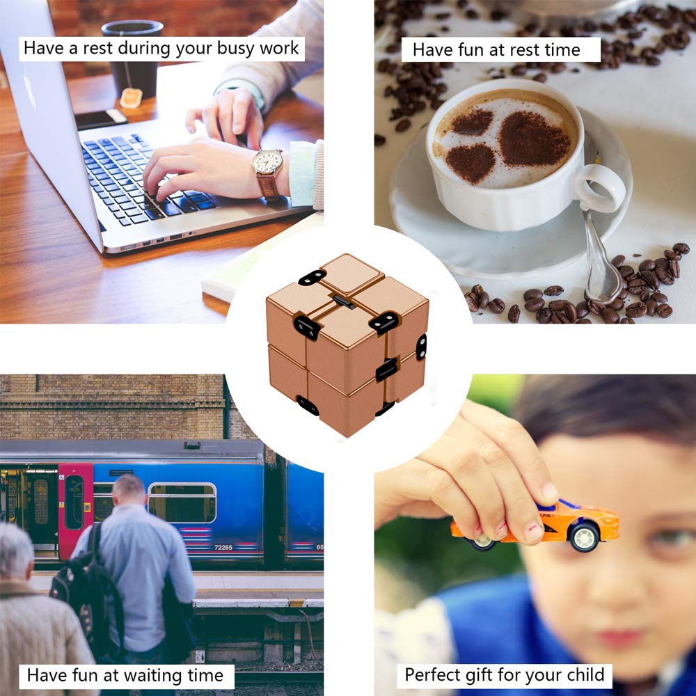 Funxim Infinity Cube Toy para Adultos y niños, versión Nueva Fidget Finger Toy Stress y Ansiedad, Killing Time Fidget Toys Infinite Cube para Office Staff — view 6