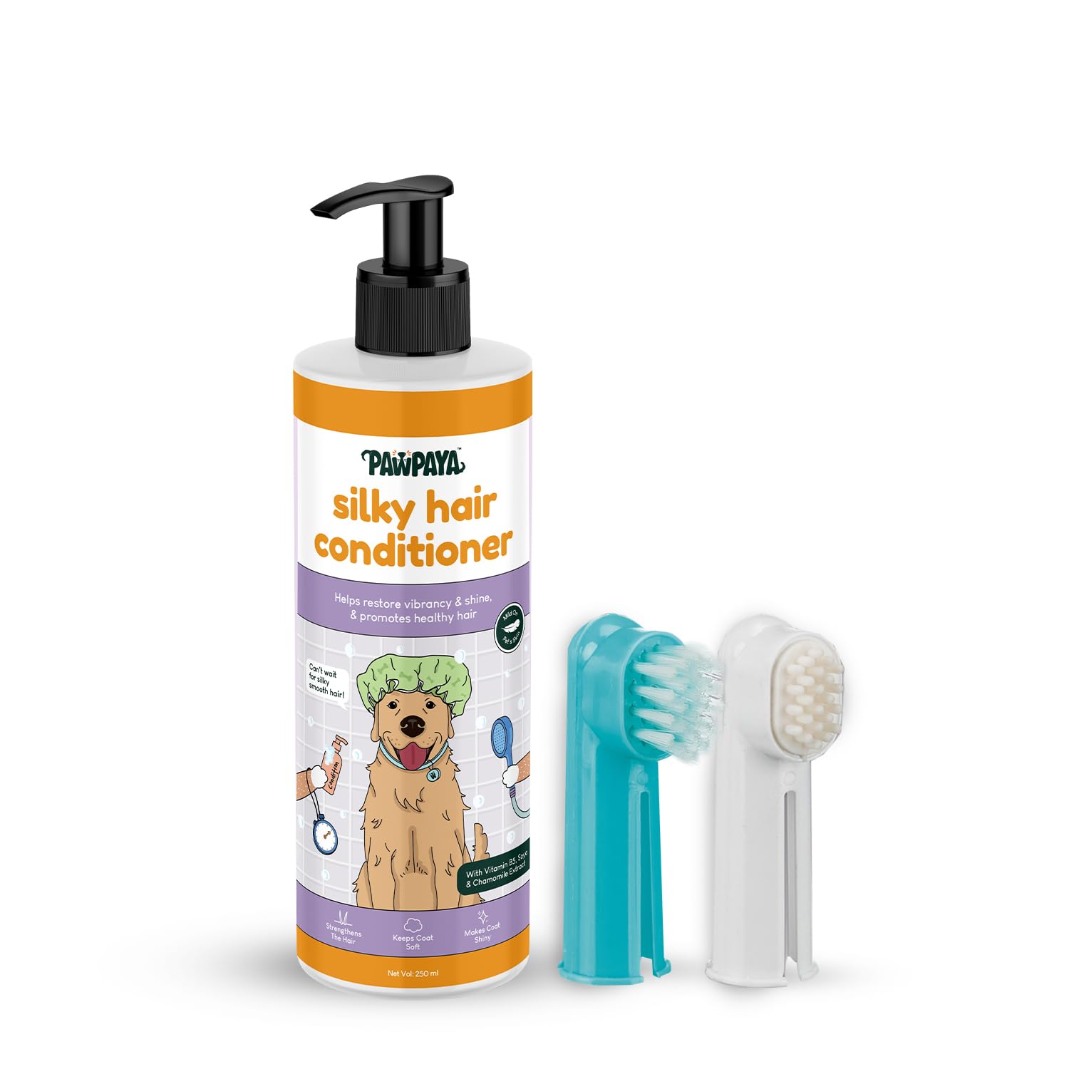 Get Free Finger Toothbrush and Massage Brush Set with Pawpaya Silky Hair Conditioner for Dogs, Promote Healthy Hair, 100% Vegan, Sulphate & Paraben Free, 250 ml (B0C93T56VD) Amazon Price History, Amazon Price Tracker
