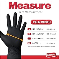 Vista 7 de Disposable Nitrile Gloves, 5Mil Chemical Resistant Powder-Free Latex-Free Glove Exam Cook Tattoo, Black Blue 100Pcs