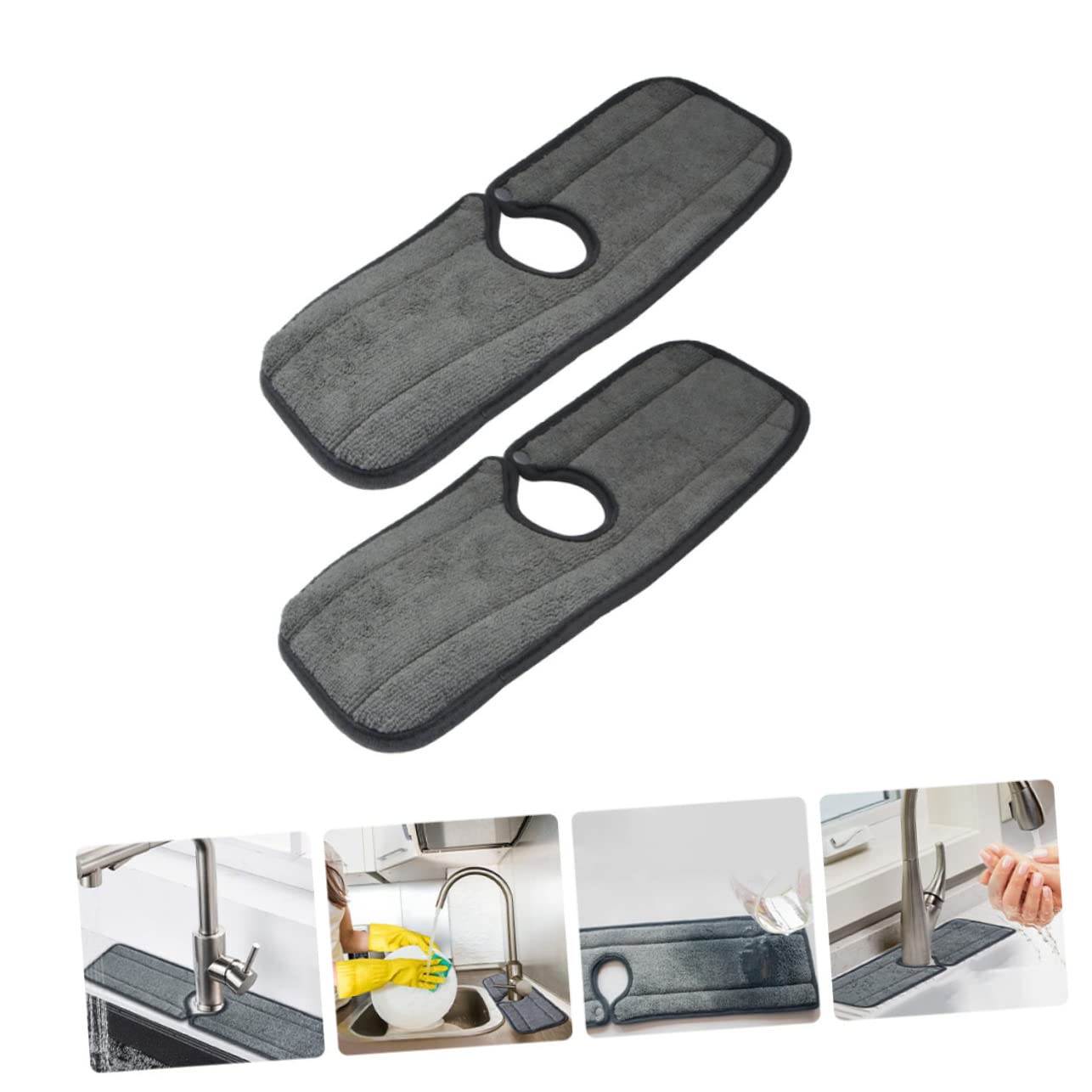 TOPBATHY 8 Piezas De Almohadilla Absorbente Almohadilla Simple para Lavabo Tapete De Secado Tapete De Cocina para Fregadero Almohadillas De Secado De Agua Detrás del Grifo