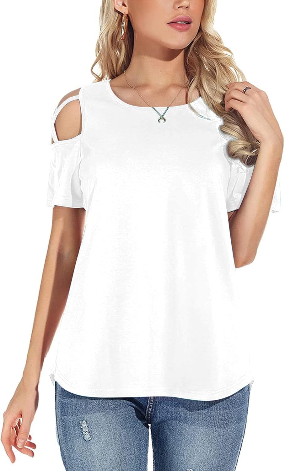 티셔츠 여성 반팔 탑 여성 여름 블라우스 여성용 우아한 스트랩 오프