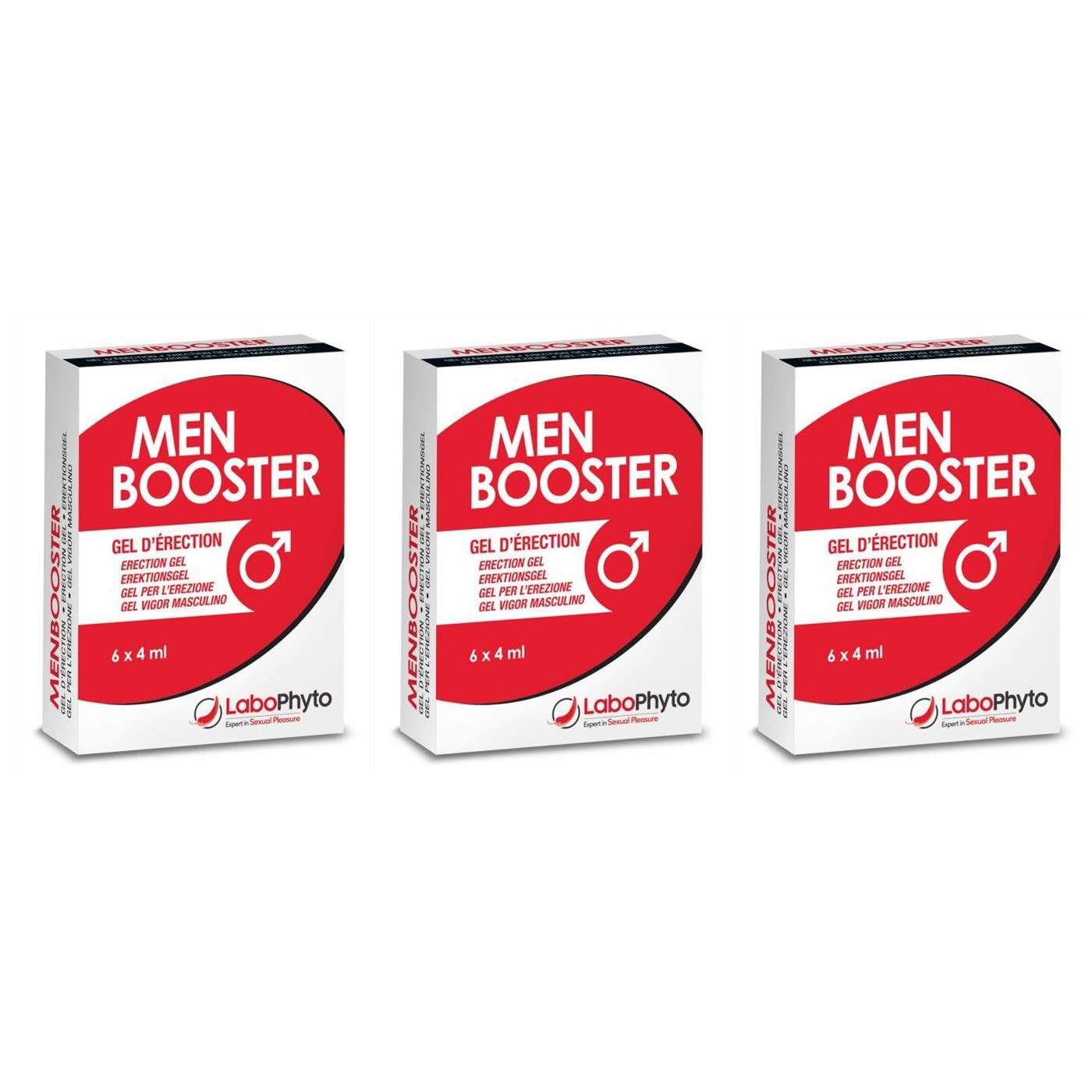 Labophyto Dosettes gel d'érection men booster - 6 x 4ml - Lot de 3 boîtes