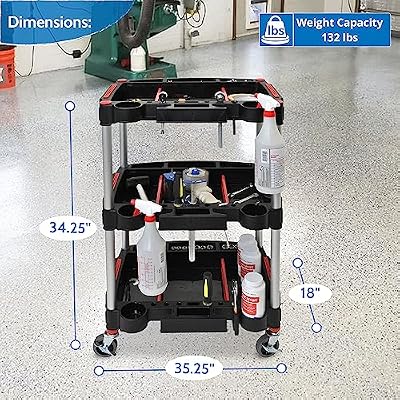 LUXOR MC-3 Mechanic's Three-Shelf Cart